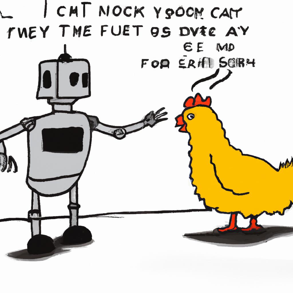Why did the robot cross the road? To get away from the chicken! (Because the chicken kept asking it why it didn't have feathers)